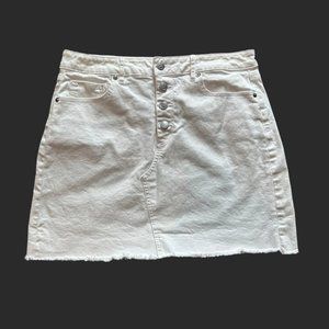 White Denim Skirt from Loft - Size 8